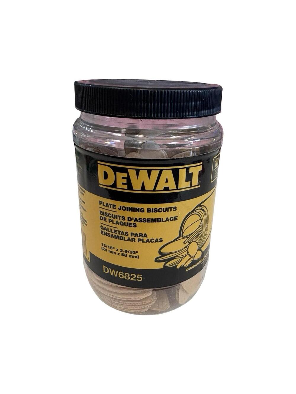 Dewalt 100Count Plate Joining Biscuits Size 20 DW6825 New 15/16” X 2  9/32”